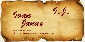 Ivan Janus vizit kartica